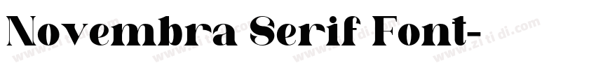 Novembra Serif Font字体转换